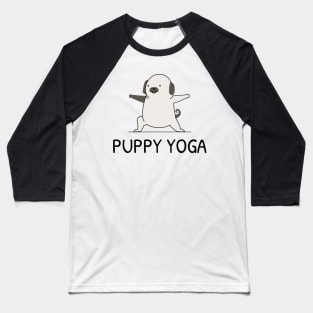 Puppy Yoga Baseball T-Shirt